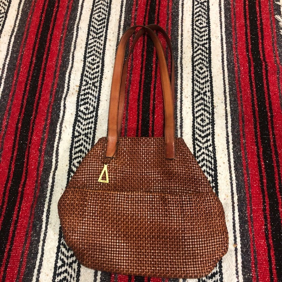 Americana by sharif brown leather woven purse - Picture 2 of 8